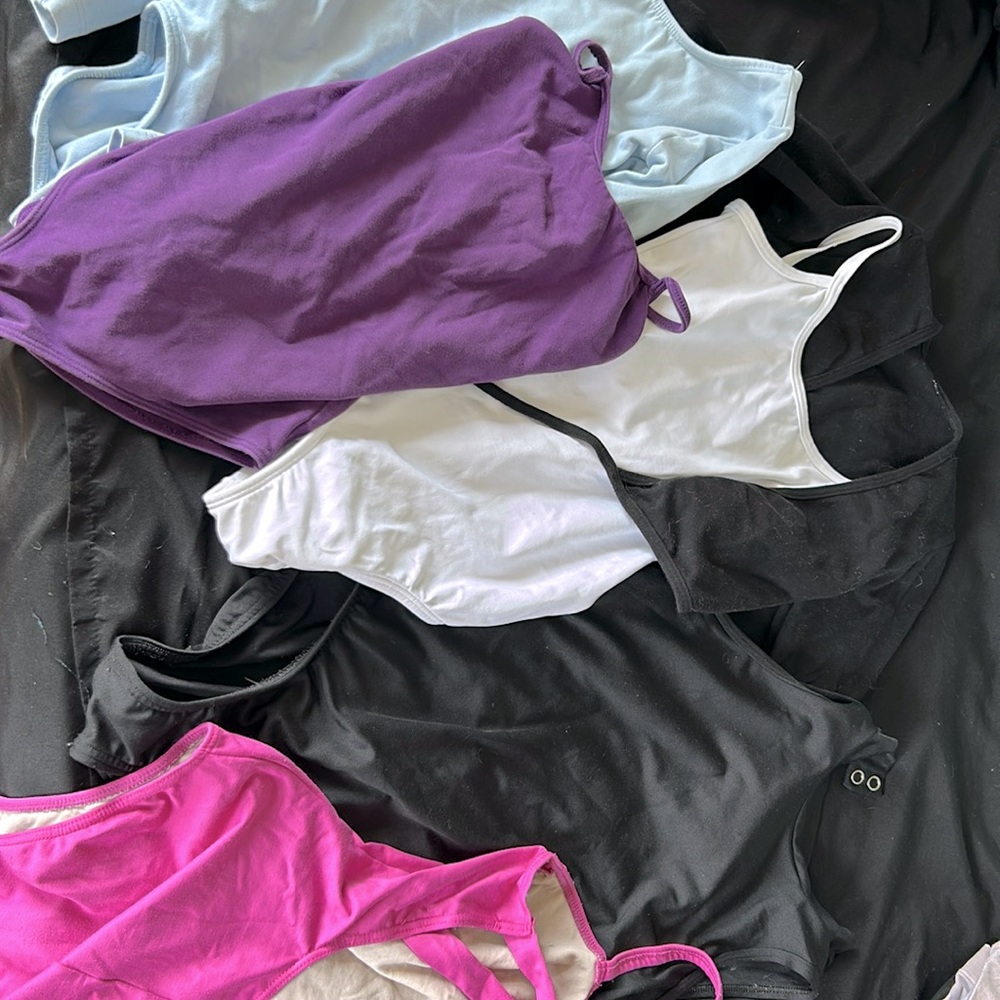 Lot of leotards for dance - fit size 10-12 Bloch, capezio, Natalie